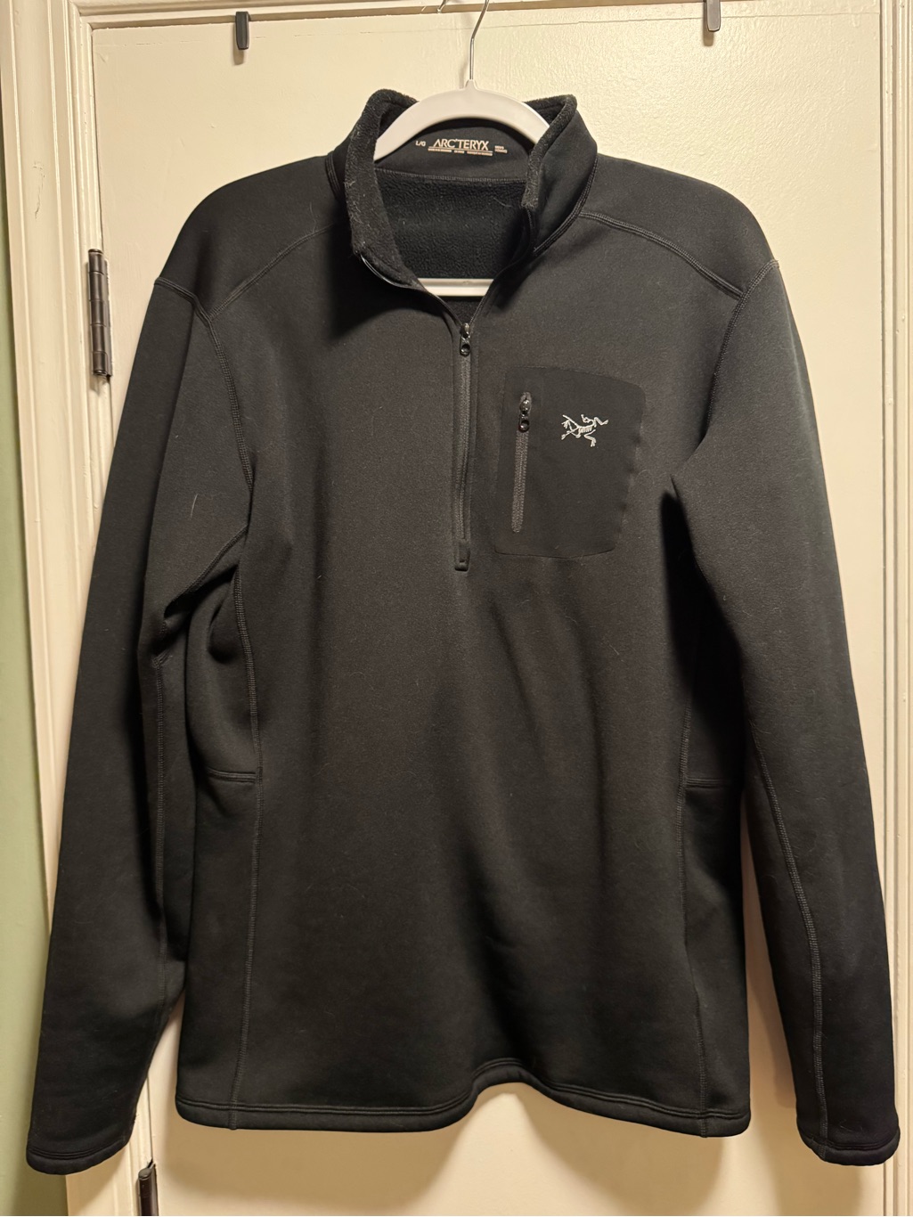 Arc'teryx Rho Black Zip-Neck Fleece Pullover Size Large